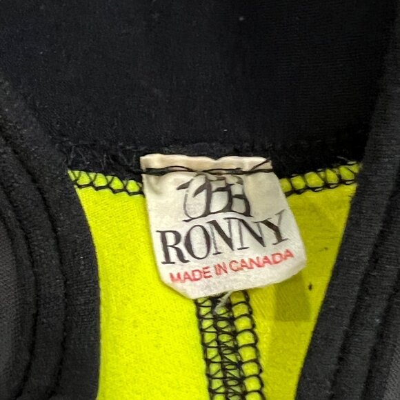 Ronny Vintage Neoprene Jacket Medium Orange/Purple Graphic Design Scuba Zipper C - Picture 5 of 12